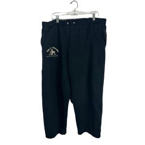 LRG Knits Research DNM Group Joggers Sweatpants Logo Black XL Pockets Mens Heavy